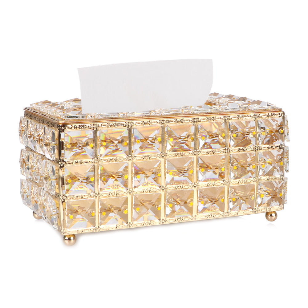Bedroom Office Hotel Cafe Coffee Bar Napkin Box Crystal Cube Tissue Box European-style Napkin Dispenser Square
