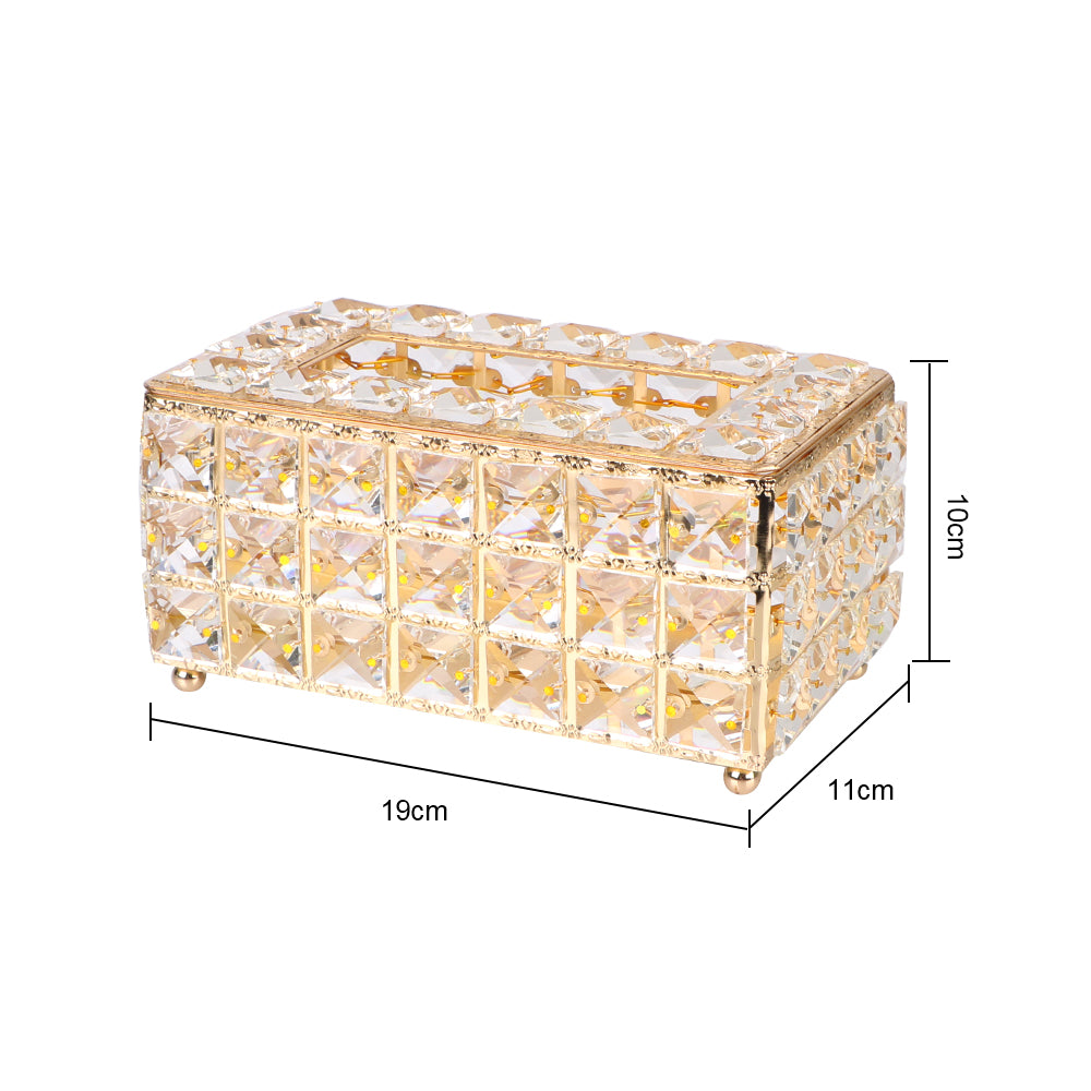 Bedroom Office Hotel Cafe Coffee Bar Napkin Box Crystal Cube Tissue Box European-style Napkin Dispenser Square