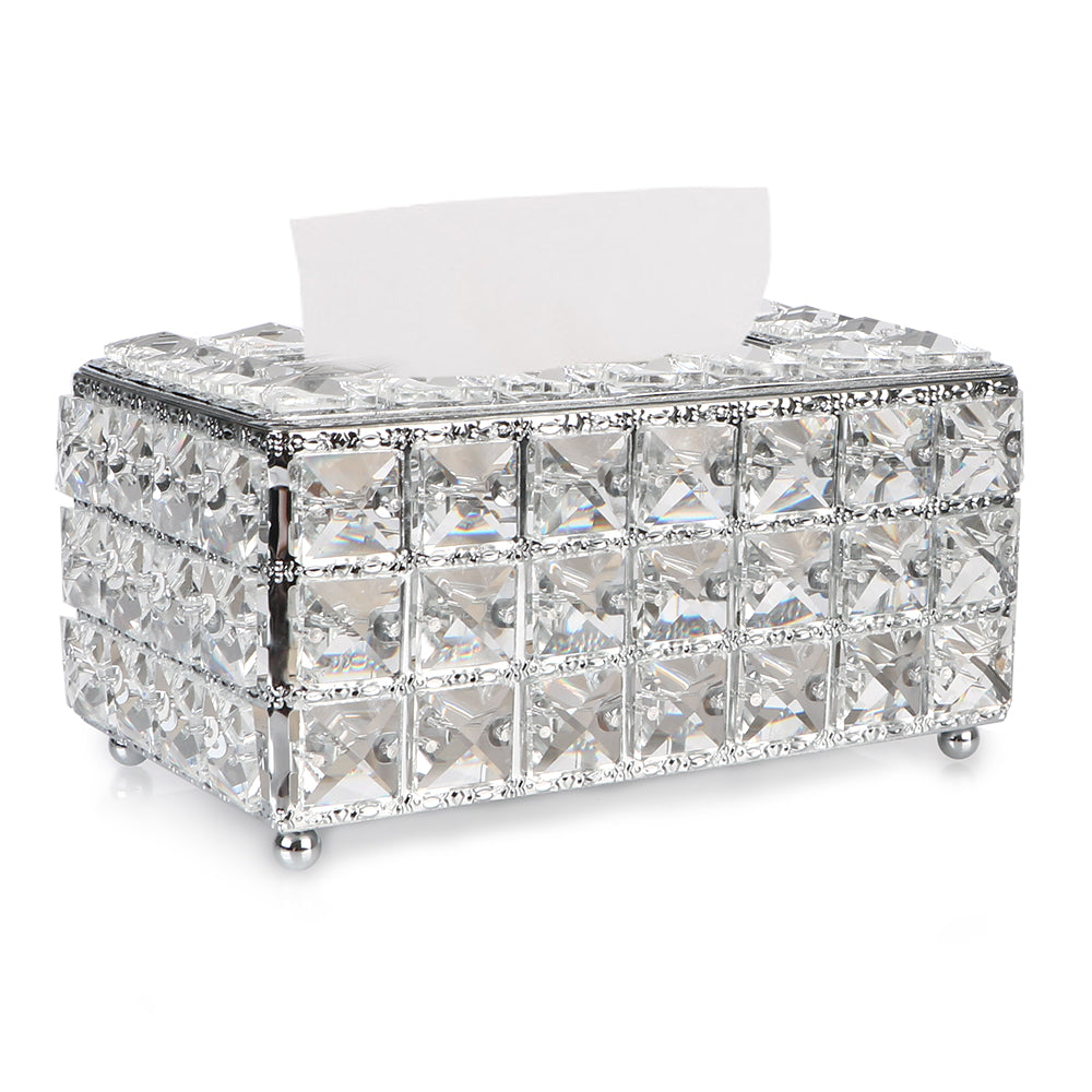 Bedroom Office Hotel Cafe Coffee Bar Napkin Box Crystal Cube Tissue Box European-style Napkin Dispenser Square